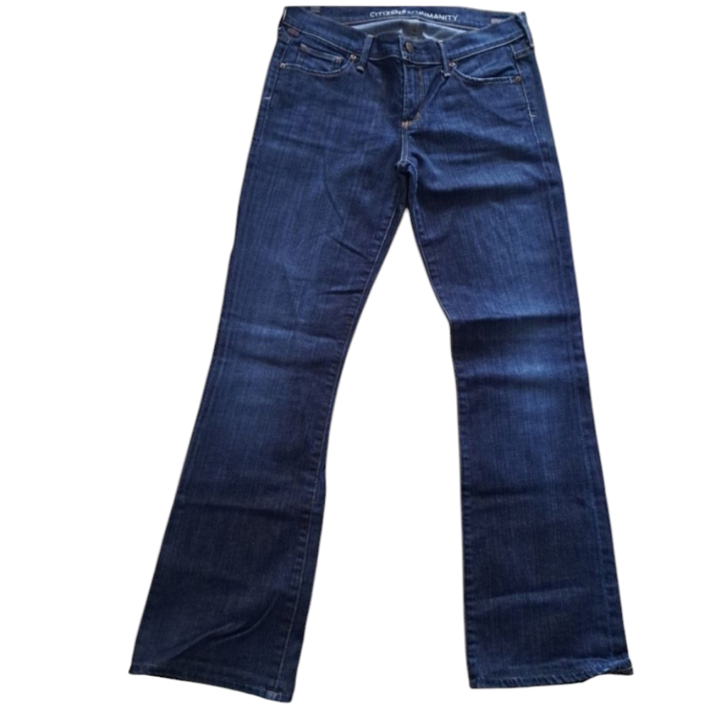 Citizens Of Humanity Kelly Low Rise Dark Blue Denim Boot Cut Jeans Women Size 28